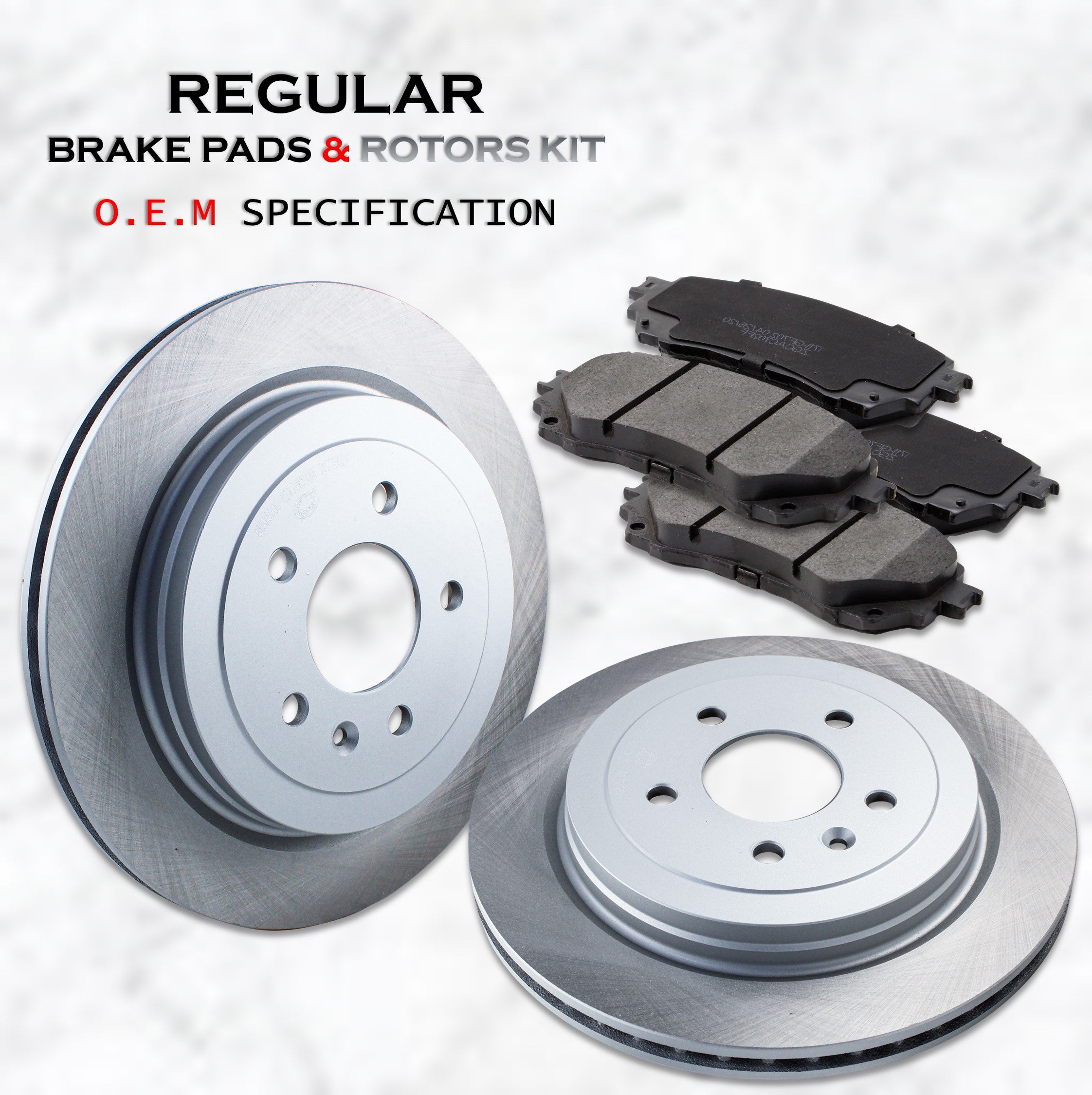 Front Regular Brake Pad and Rotors for Honda Civic