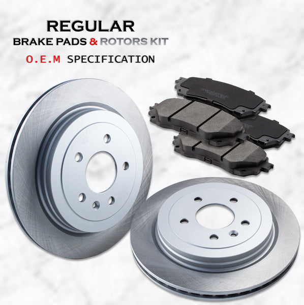 Rear Brake Pad and Rotors for Acura ILX CSX Honda Civic 2006 2007 2008 2009 2010 2011 2012 2013 2014