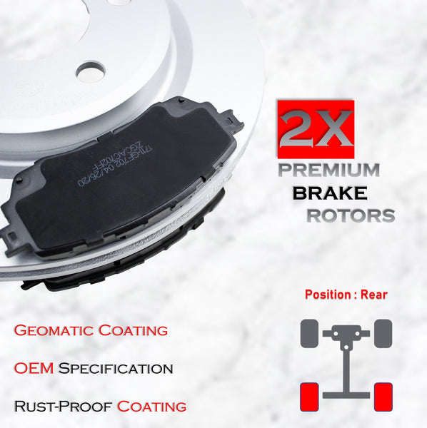 Rear Regular Brake Pads & Rotors For Acura ILX CSX Honda Civic 2006 2007 2008 2009 2010 2011 2012 2013 2014 2015